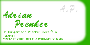 adrian prenker business card